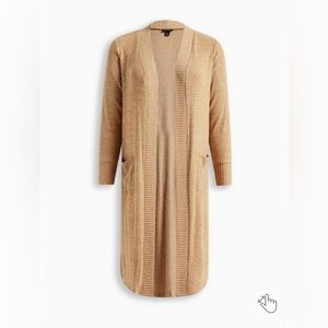 NEW Torrid Tan ribbed cardigan, 5X